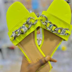 Tapette - Chaussure Sandale Femme - Vert Citron