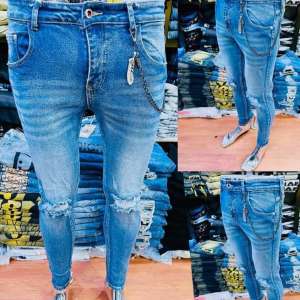 Jeans Pantalon Bleu Stylé - Vêtement Homme