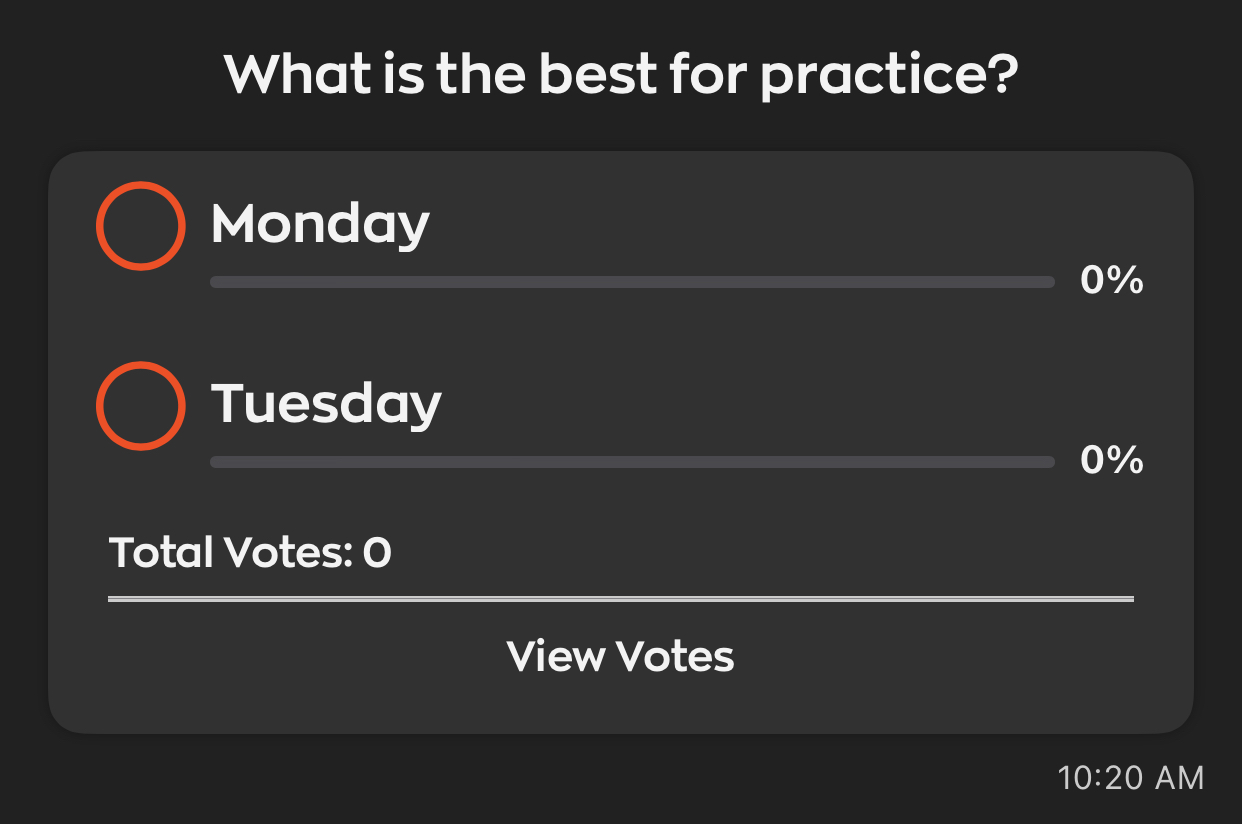 New Feature: Poll