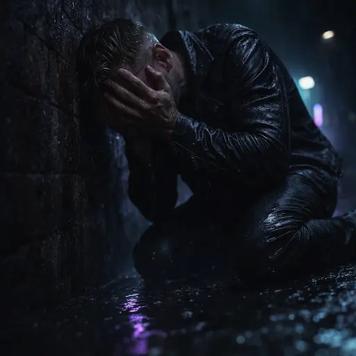 He cries