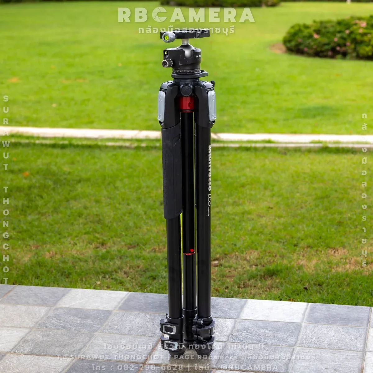 ขาตั้งกล้อง Manfrotto MT055XPRO3 Aluminium 3-section photo tripod + Hilight LH-40 40mm Ballhead รูปที่ 4