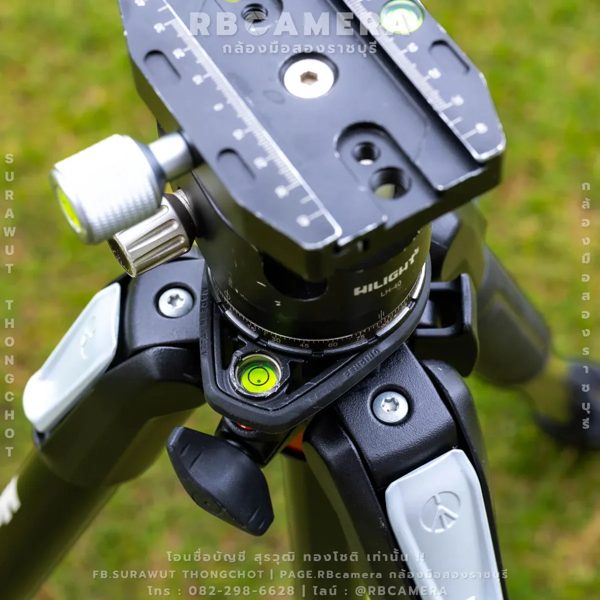 ขาตั้งกล้อง Manfrotto MT055XPRO3 Aluminium 3-section photo tripod + Hilight LH-40 40mm Ballhead รูปที่ 8