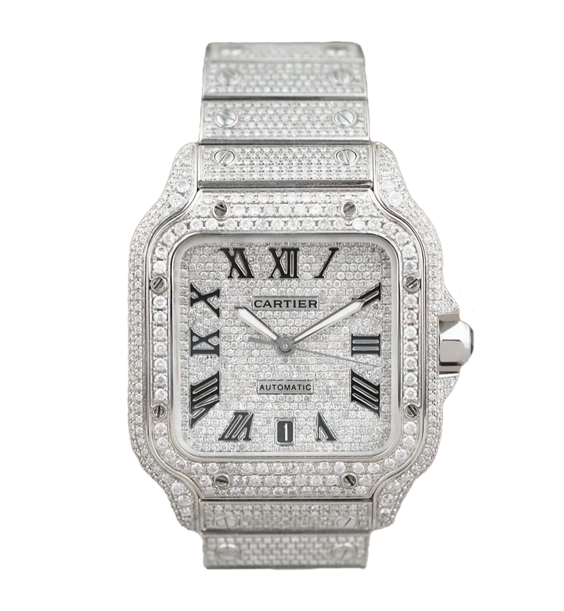 Cartier Santos De Cartier Iced Out 2022
