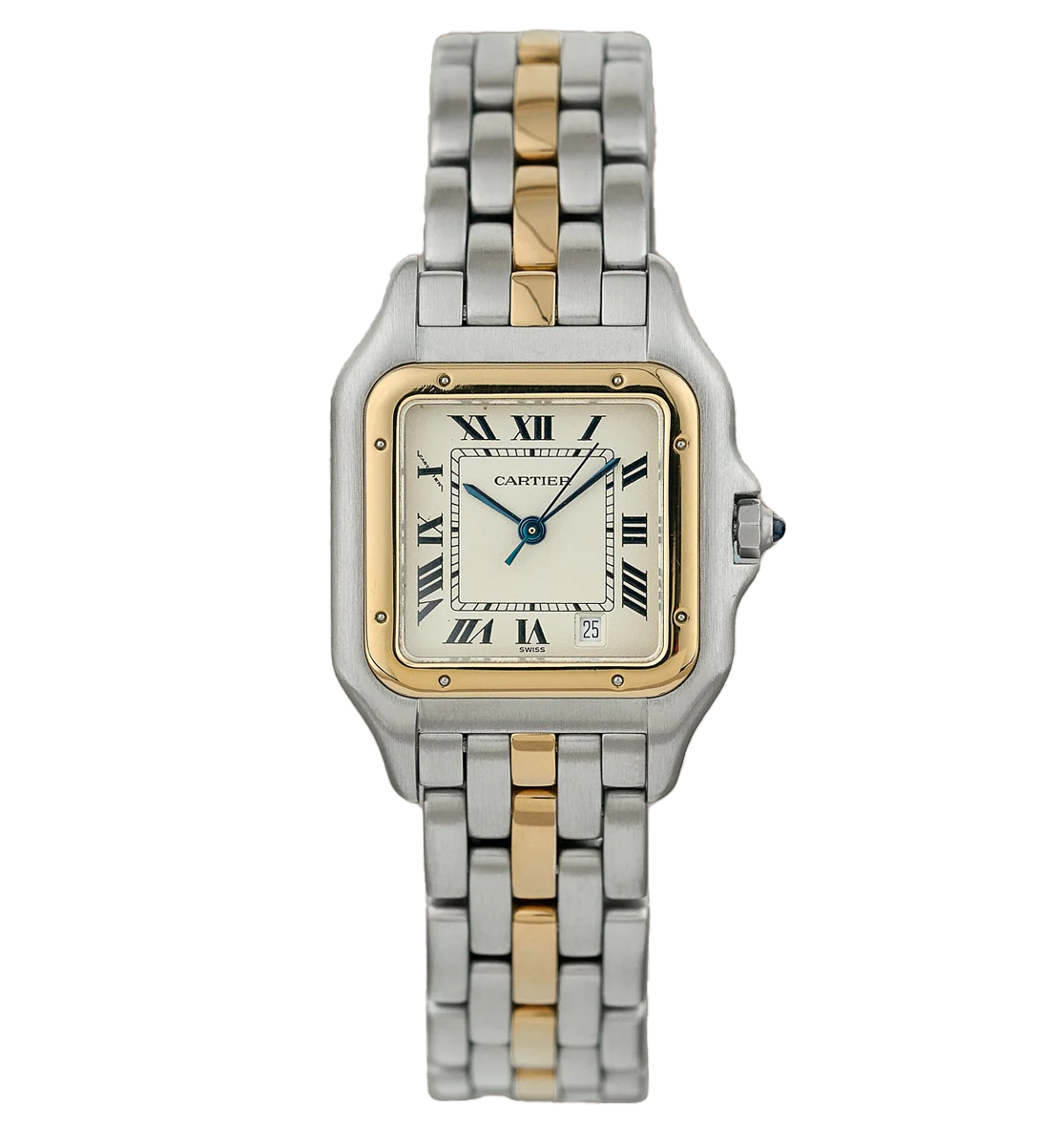 Cartier Panthere Two Tone Yellow Gold White Dial 110000R 2000's