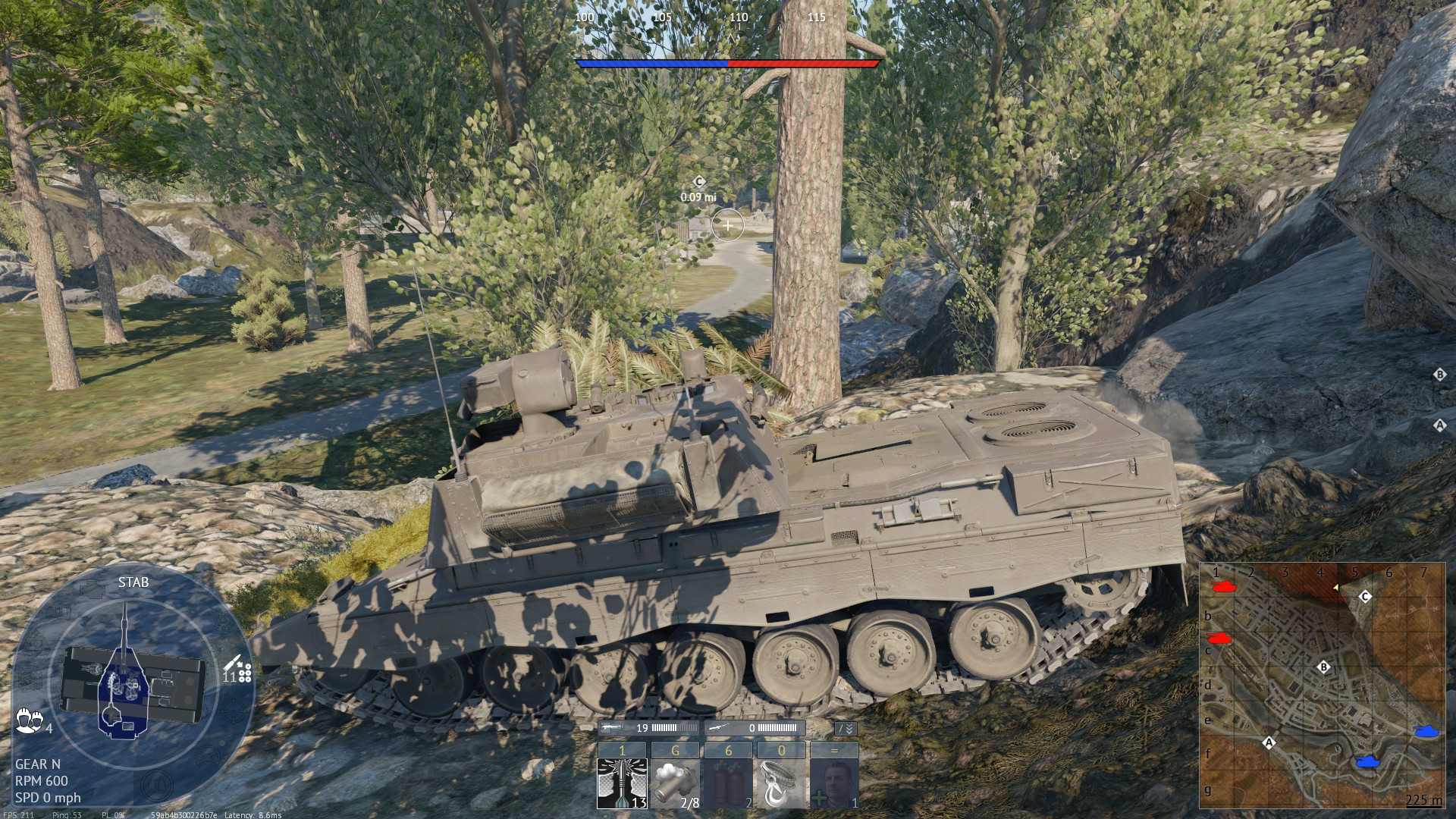Tactical position on AbandonedTown