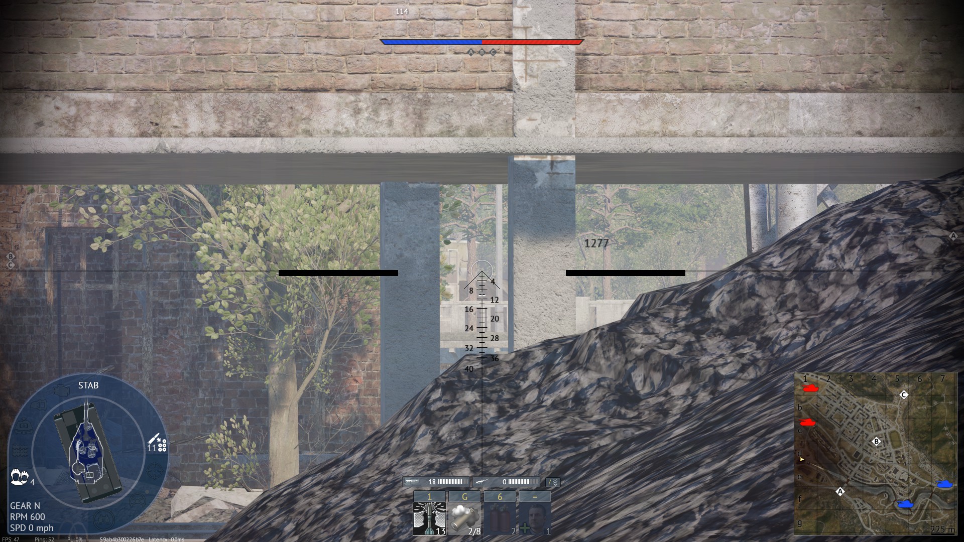 Tactical position on AbandonedTown