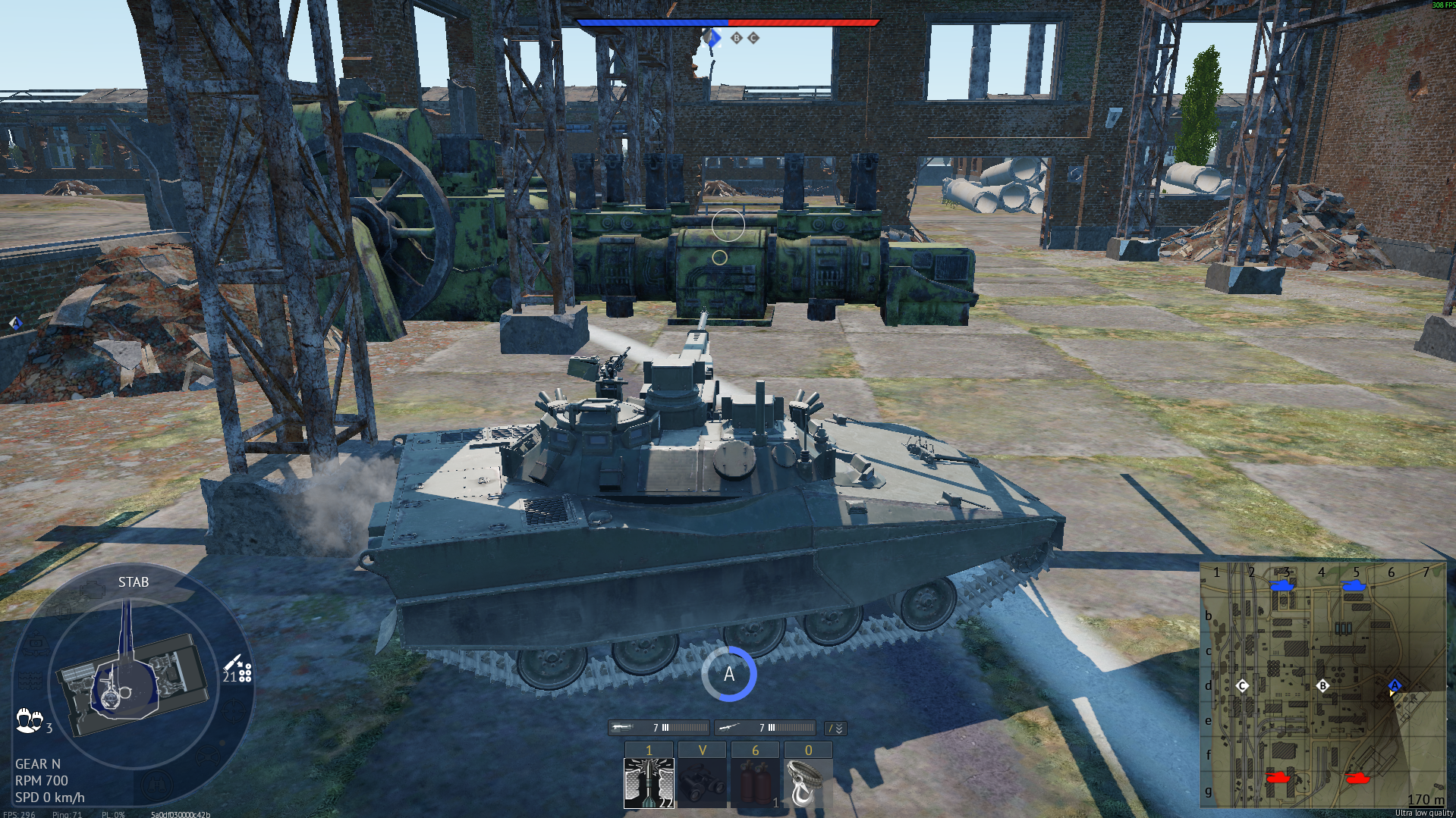 Tactical position on AbandonedFactory
