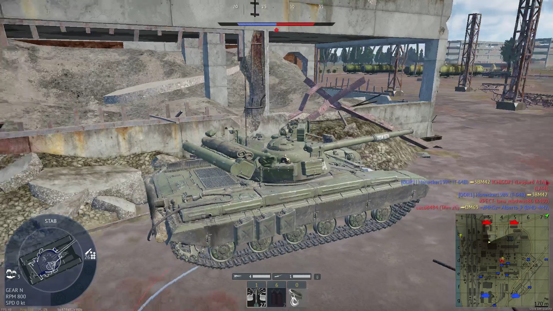 Tactical position on AbandonedFactory