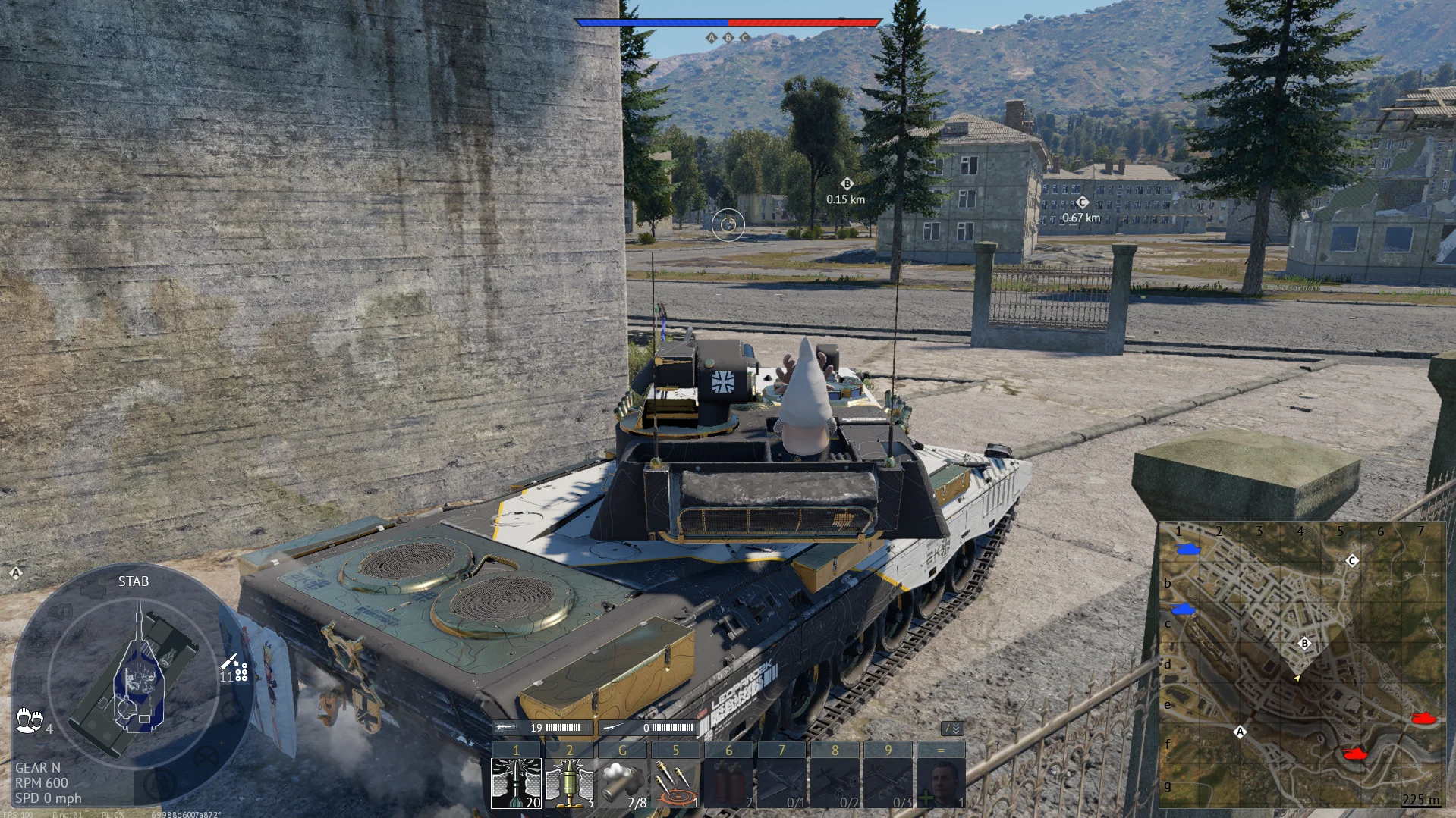 Tactical position on AbandonedTown