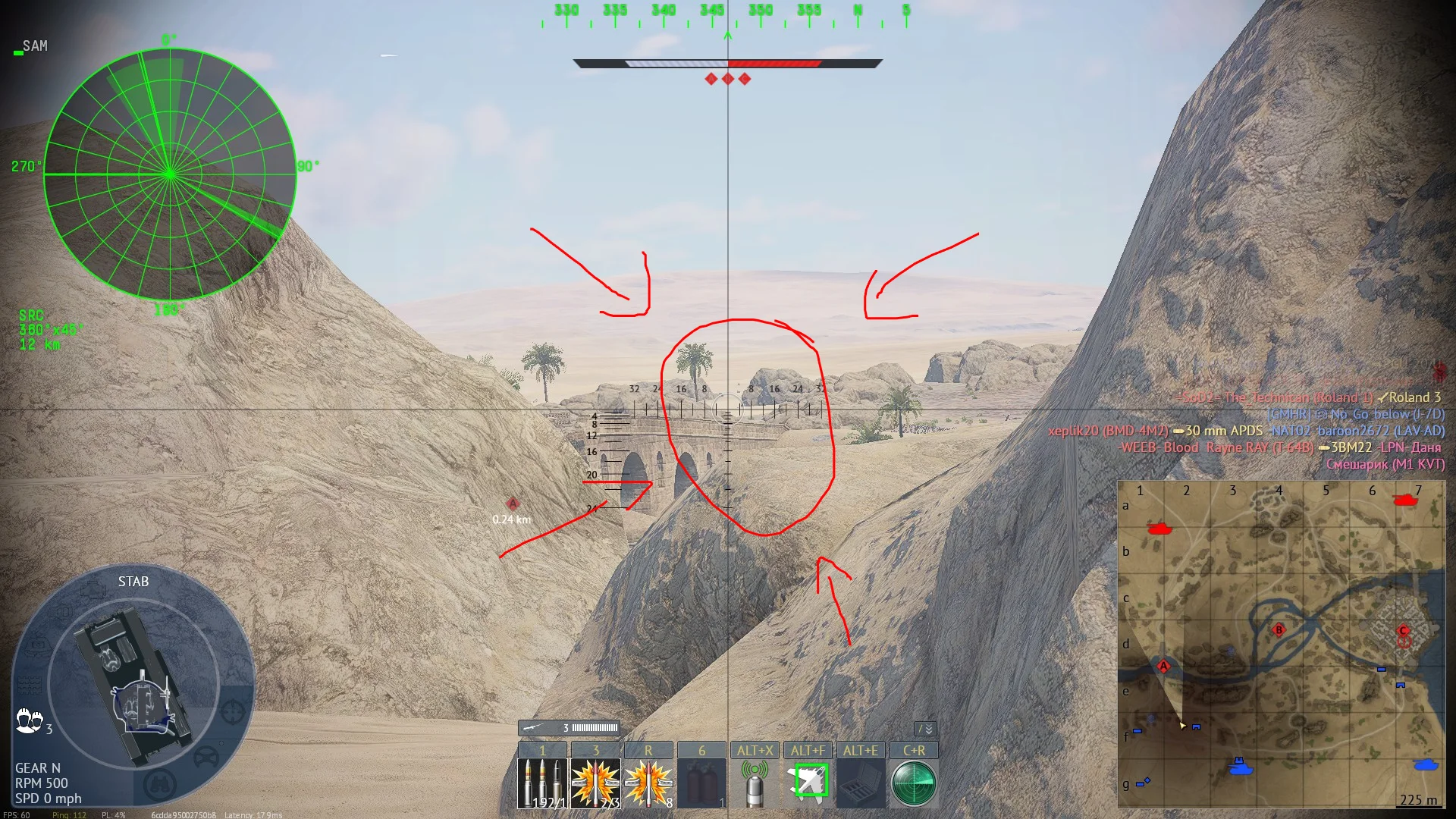Tactical position on Tunisia
