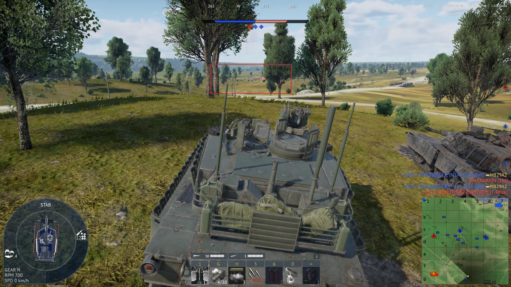 Tactical position on mozdok