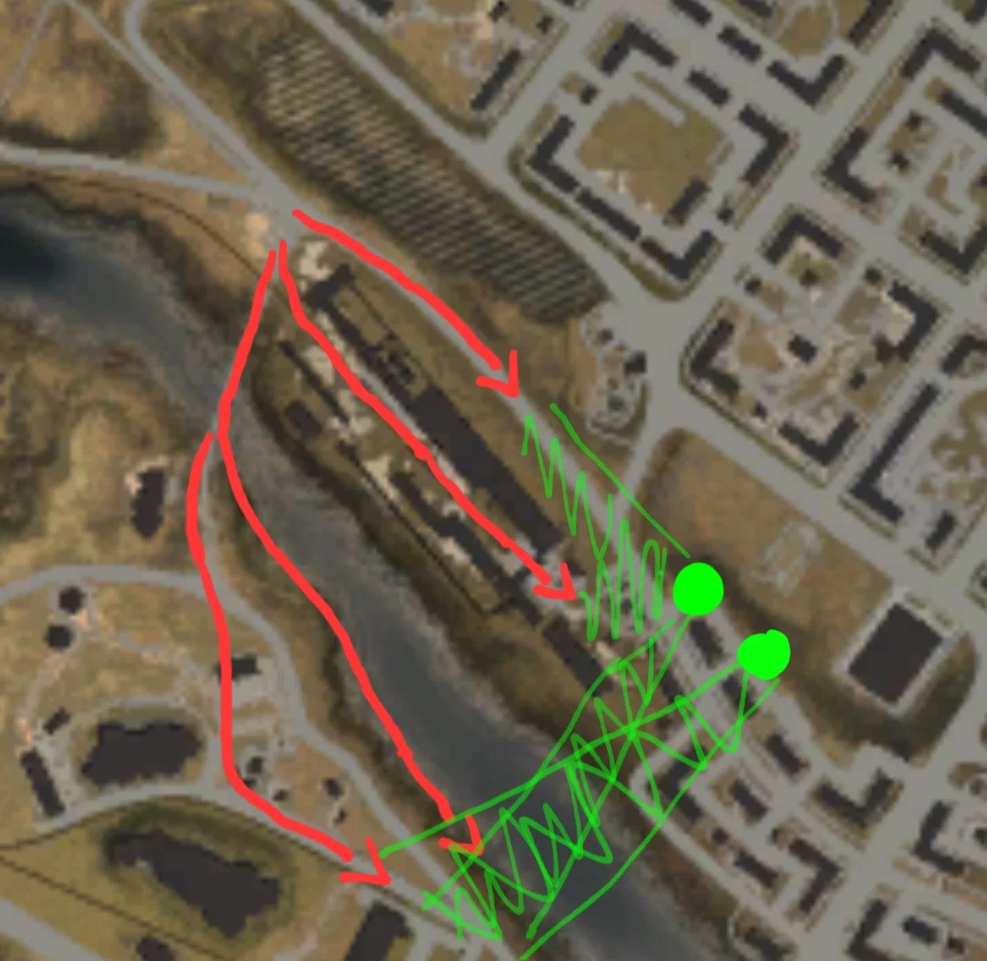 Tactical position on AbandonedTown