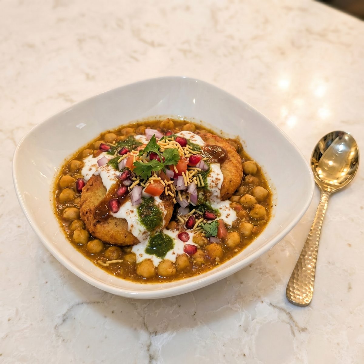Bharwaan Aloo Tikki Chaat