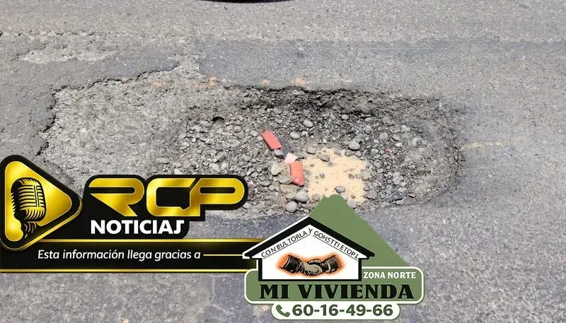 ¡Precaución en la ruta hacia Muelle! Un enorme hueco sigue causando daños a vehículos