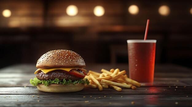 Burger + Large Chips + Drink
