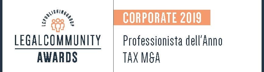 Leo De Rosa vincitore ai Legalcommunity Corporate Awards nella categoria Professionista dell'anno Tax M&A