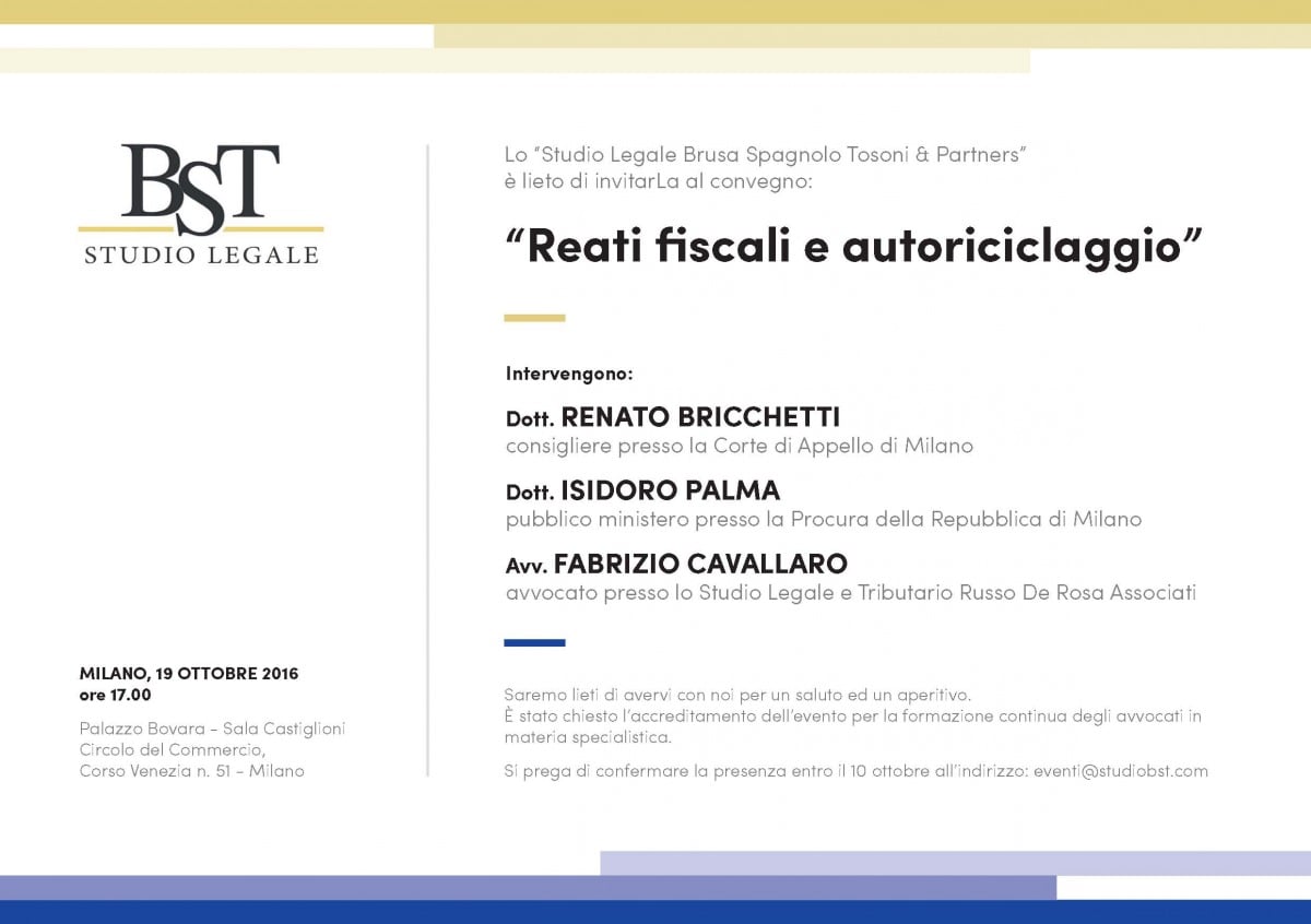 Fabrizio Cavallaro speaks at the conference "Tax Crimes and Self-Laundering"