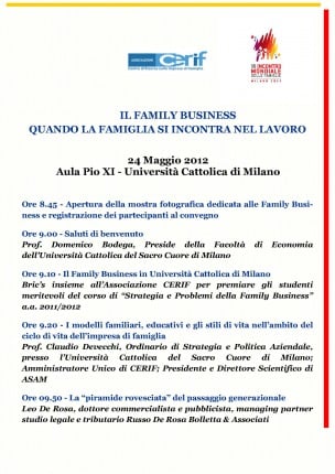 Il family business - Quando la famiglia si incontra nel lavoro