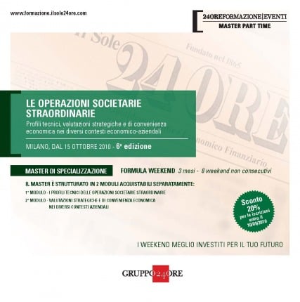 Master di specializzazione "Le Operazioni Straordinarie" 6ª edizione