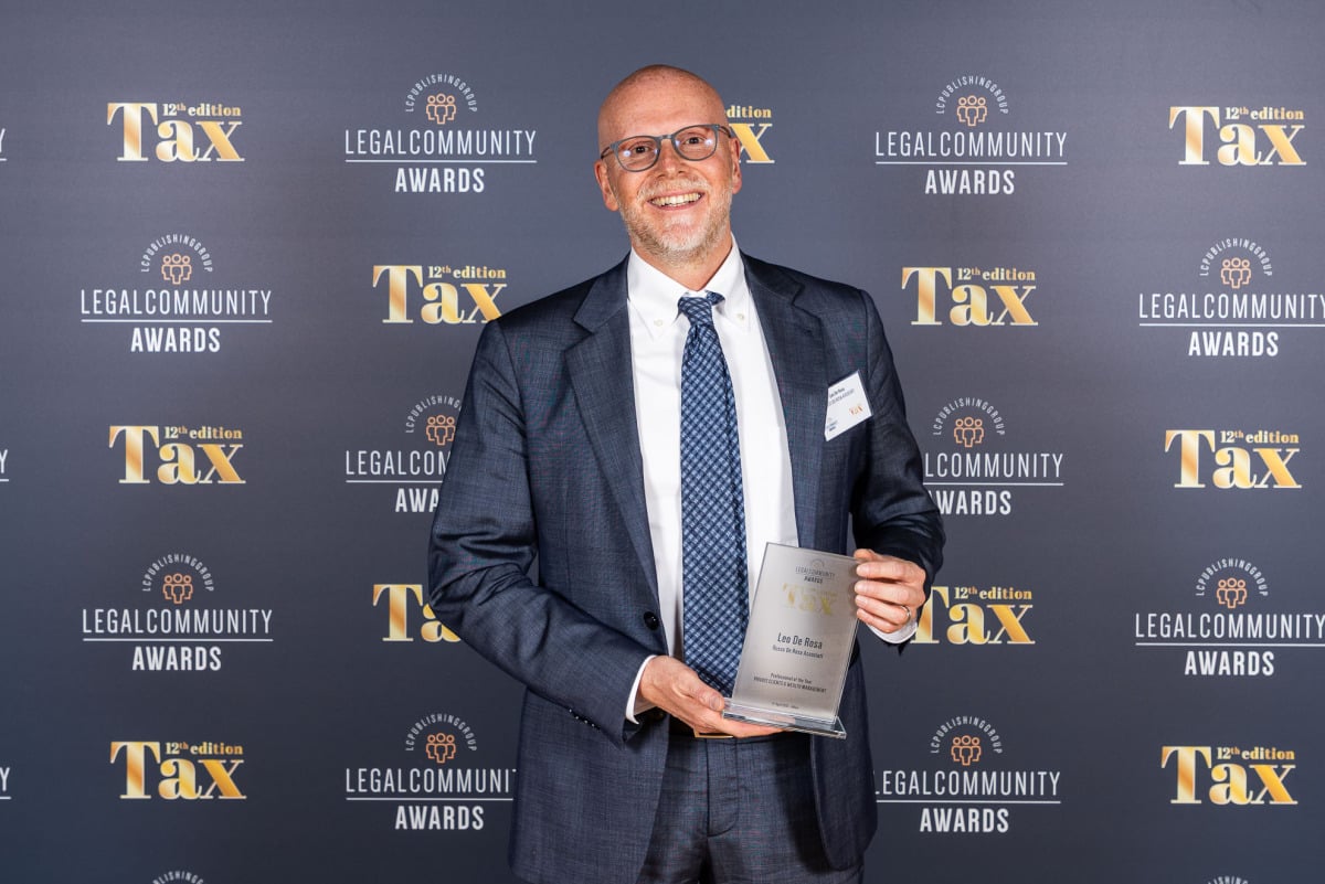 Leo De Rosa premiato come “Professional of the Year” alla cerimonia per i Tax Awards di Legalcommunity