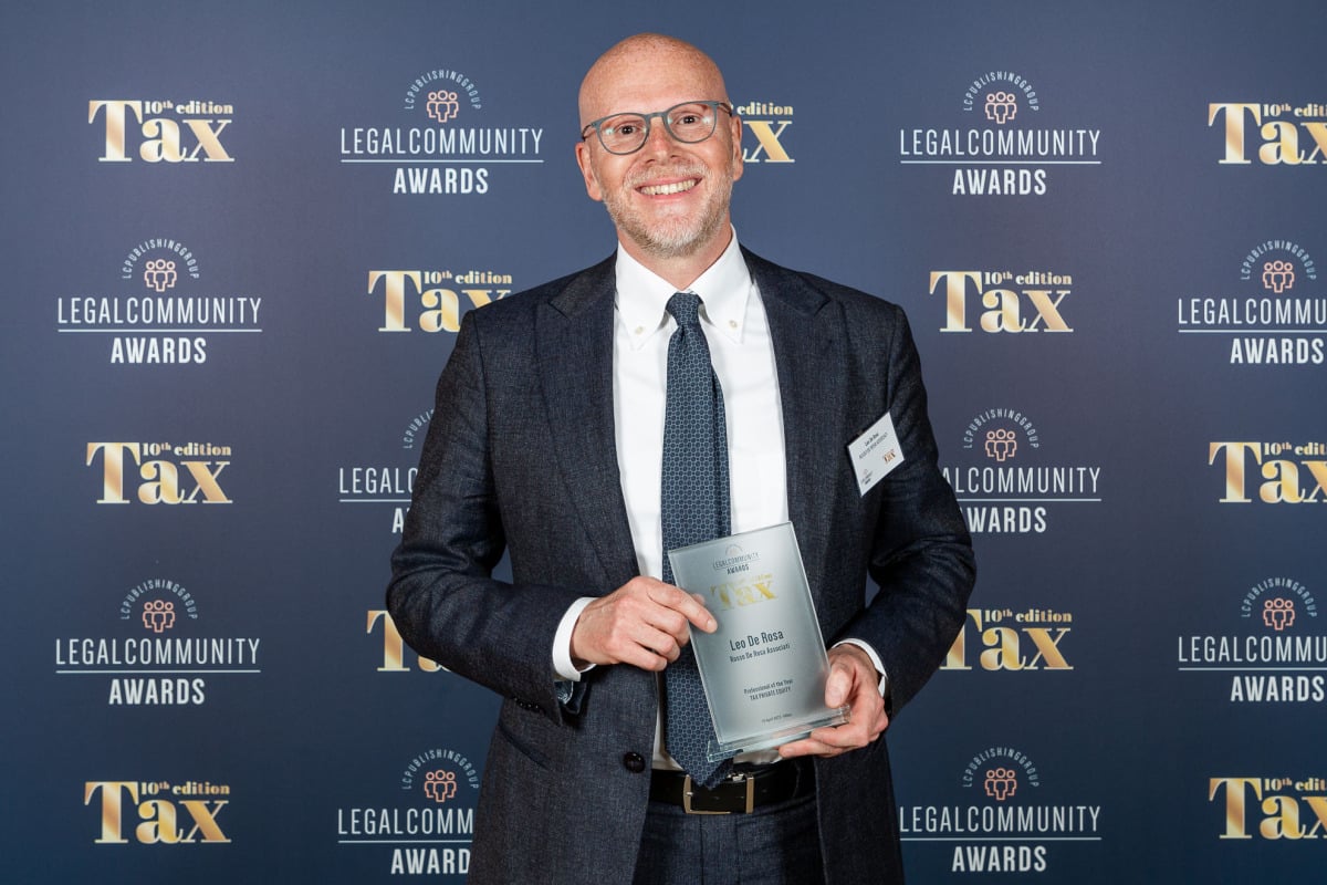 Leo De Rosa was awarded the Legalcommunity Tax Awards in the Private Equity Tax Professional of the Year category.