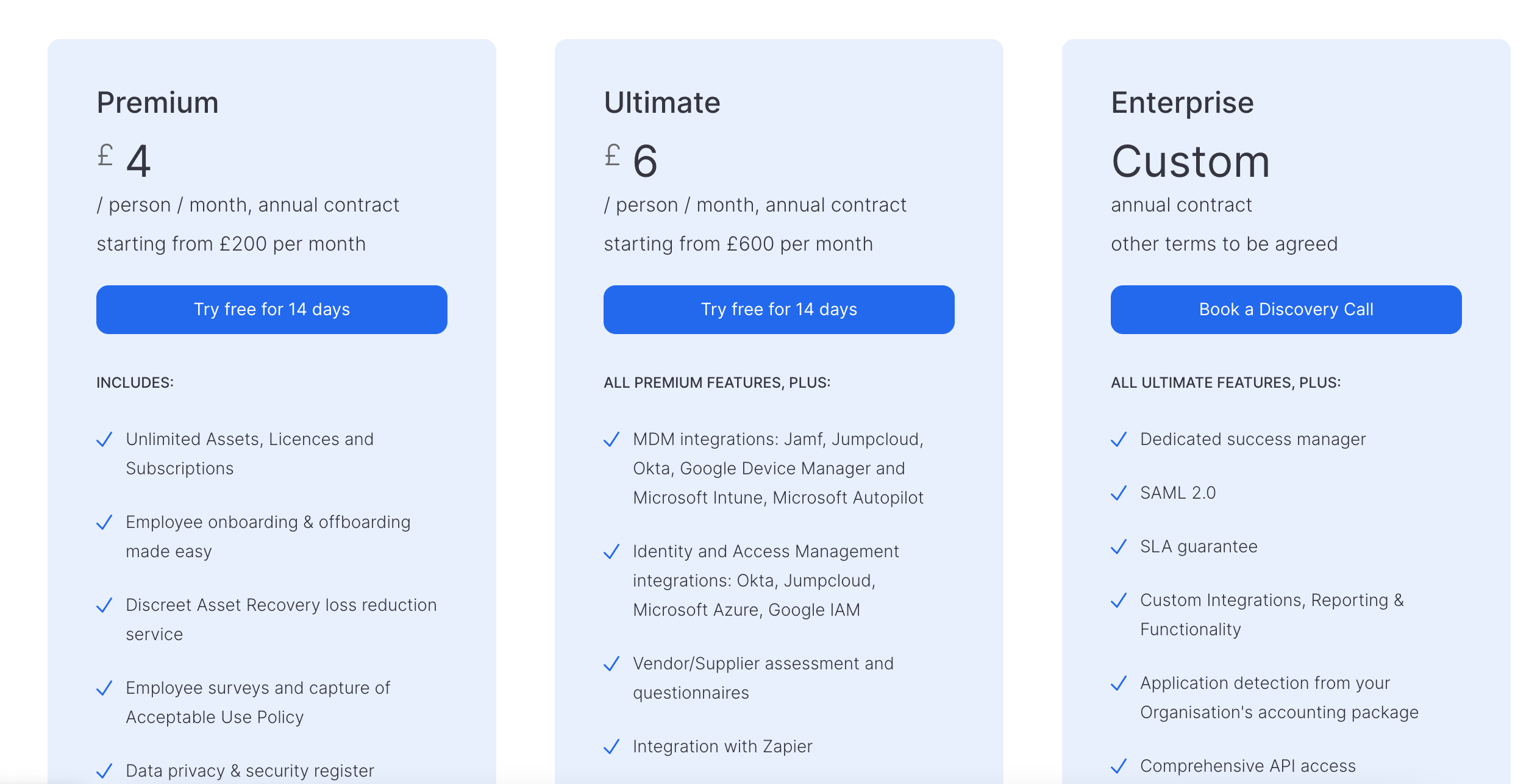 Pricing Page