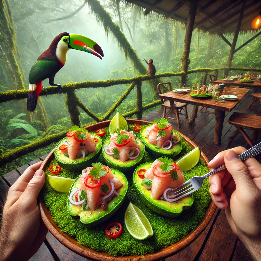 Tropical Coconut Ceviche Stuffed Avocados
