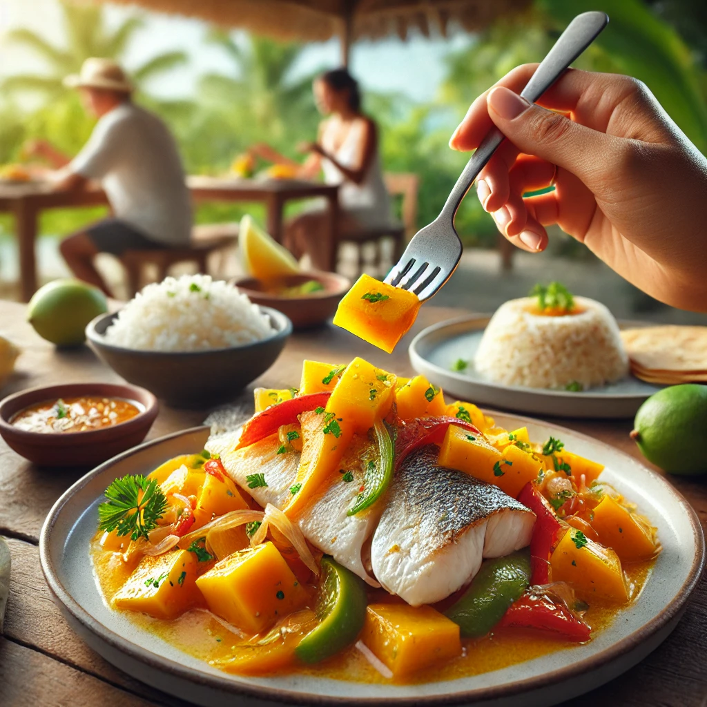 Tropical Pescado en Escabeche with Fresh Mango Salsa