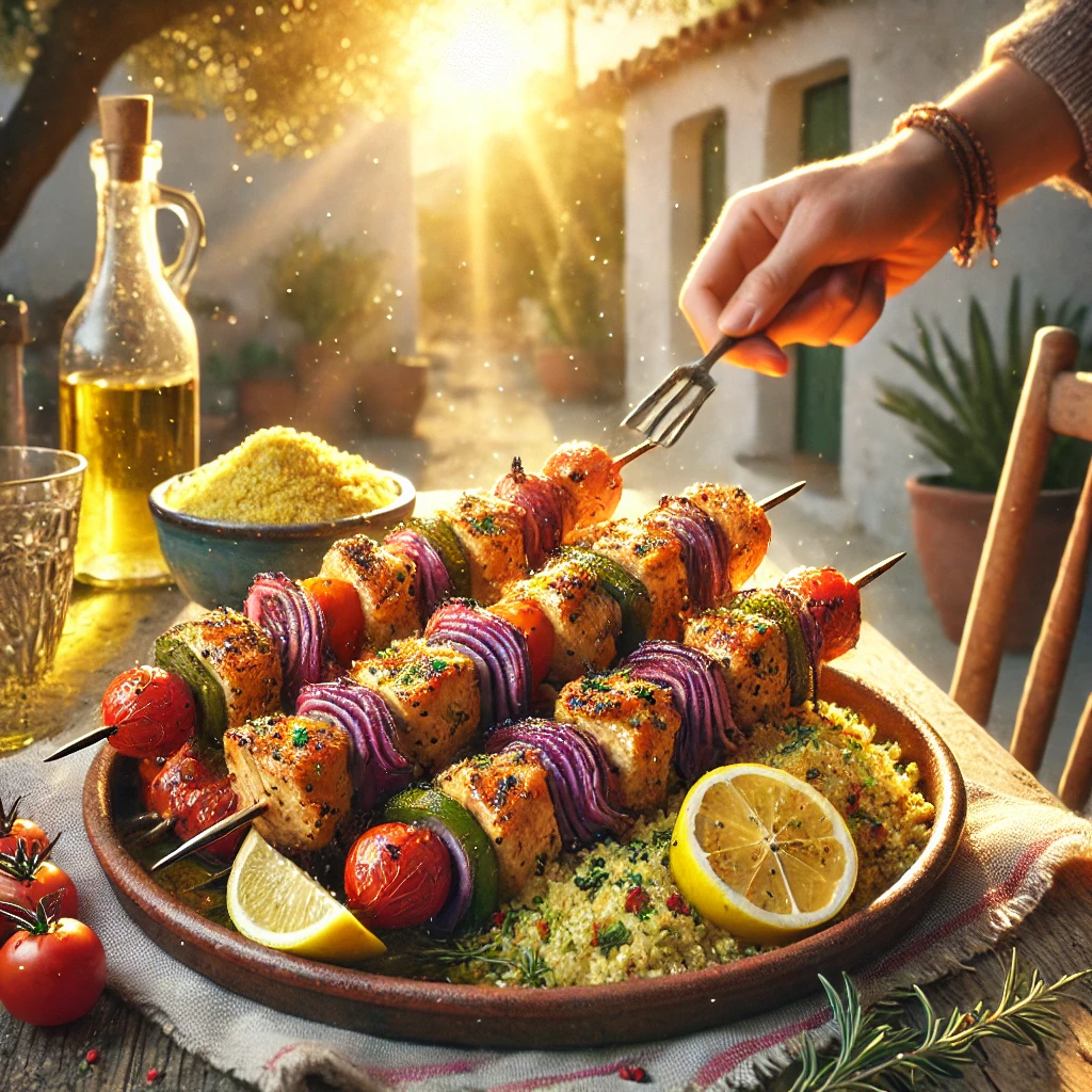 Zesty Lemon Herb Mediterranean Chicken Skewers