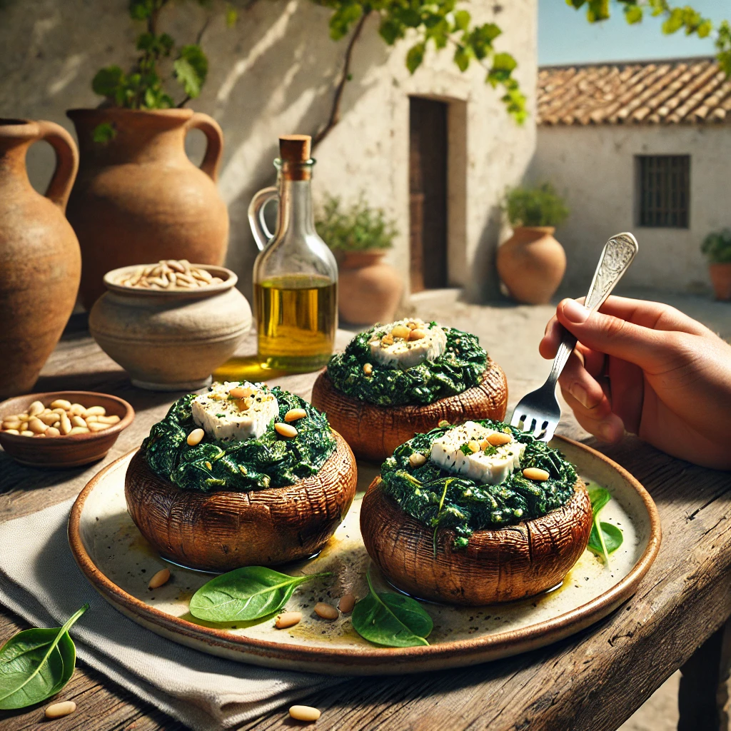 Savory Spinach and Feta Stuffed Portobello Mushrooms