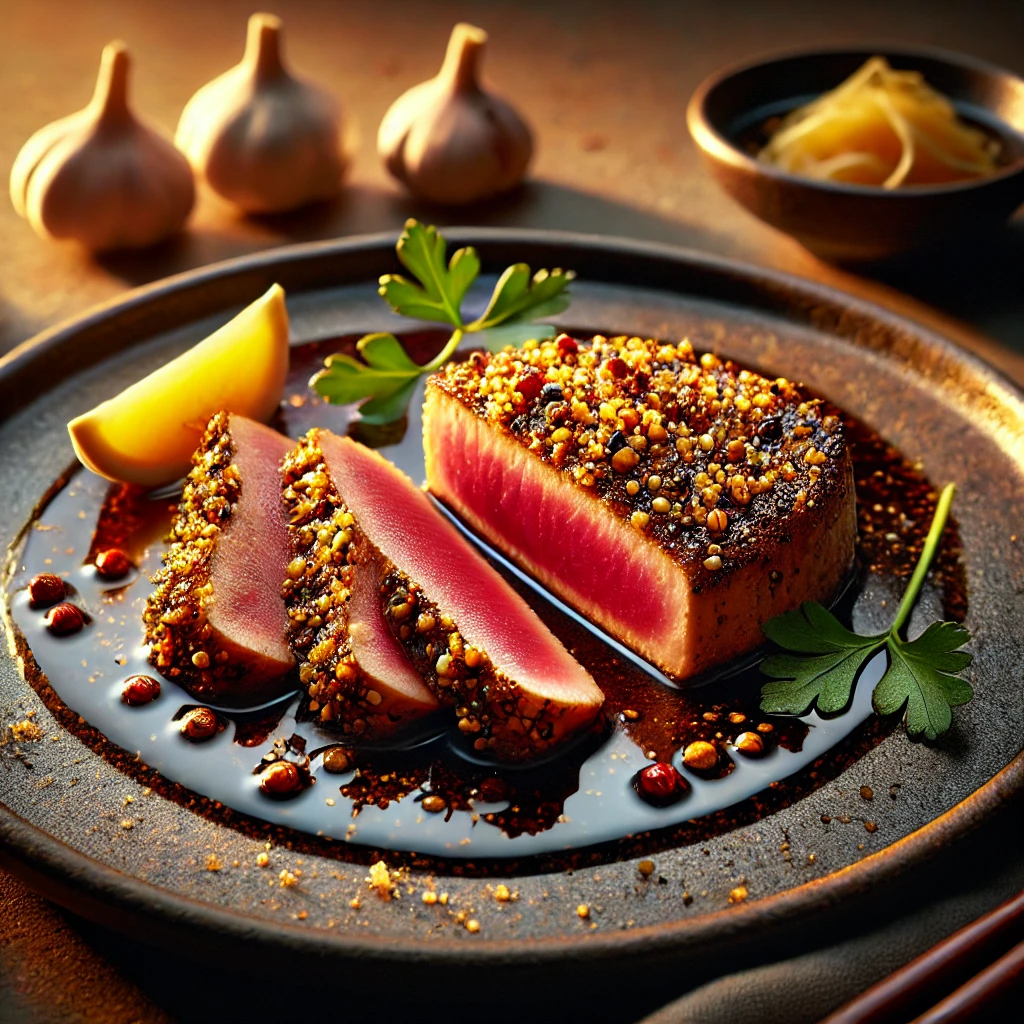 Szechuan Peppercorn Crusted Tuna Steak