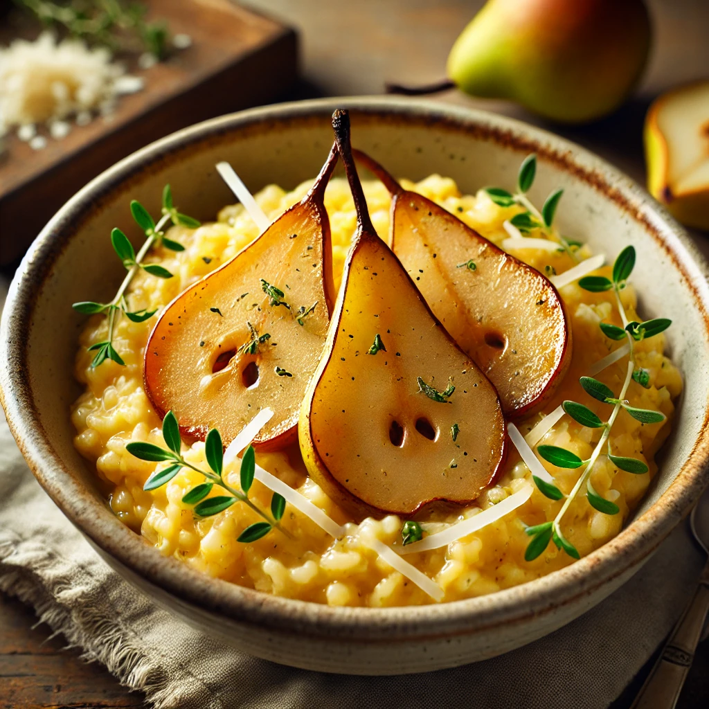 Saffron-infused Pear Risotto
