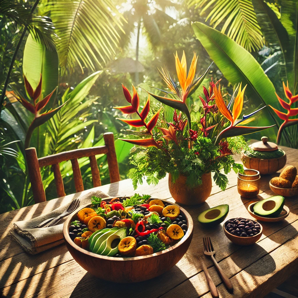 Tropical Plantain and Black Bean Salad