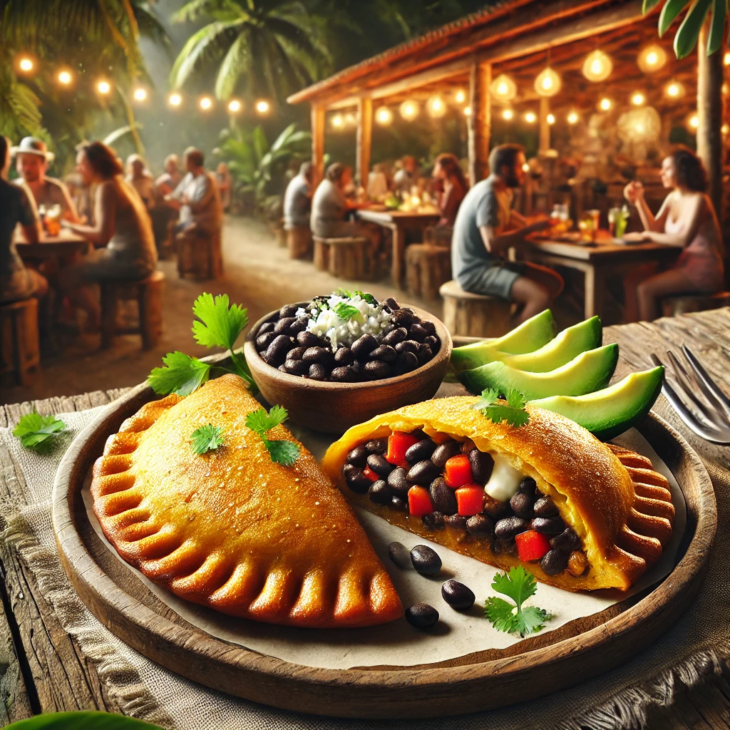 Tropical Plantain Empanadas with Black Bean Filling