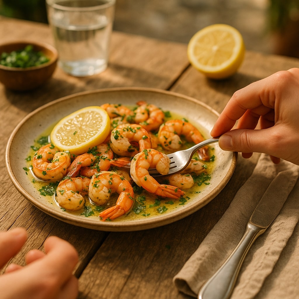 Lemon Garlic Herb Roasted Shrimp