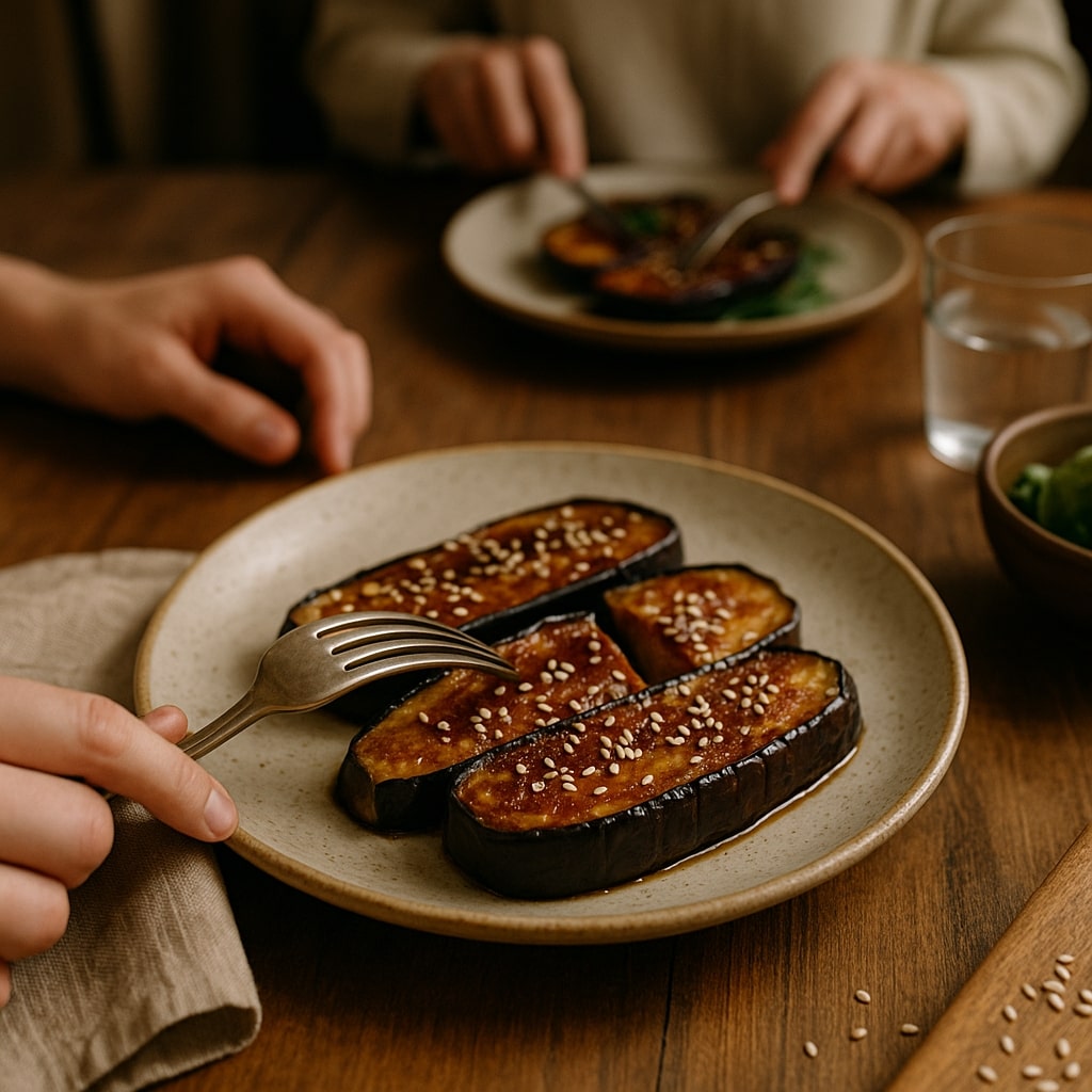 Miso Glazed Eggplant Steaks