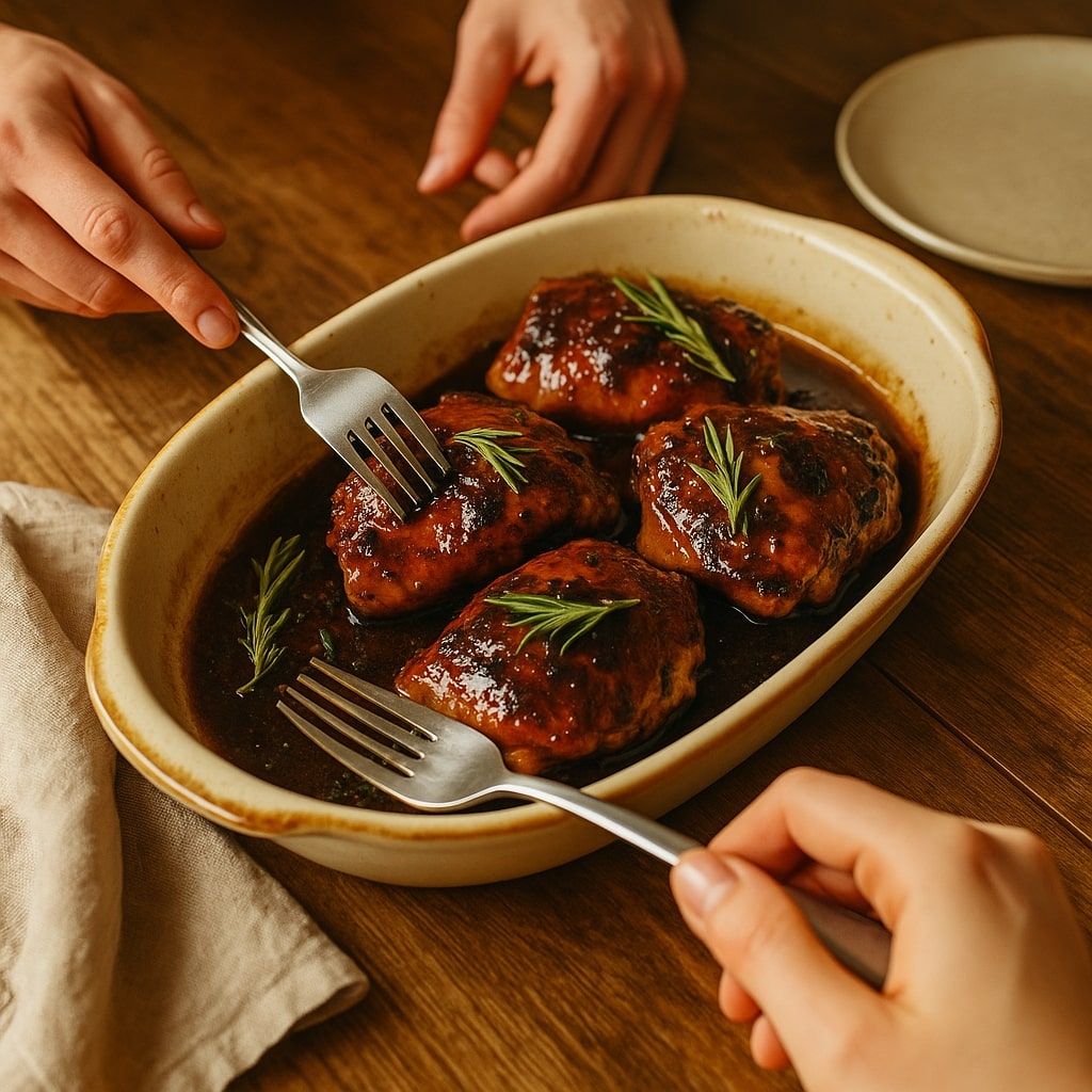 Honey Balsamic Glazed Chicken Thighs
