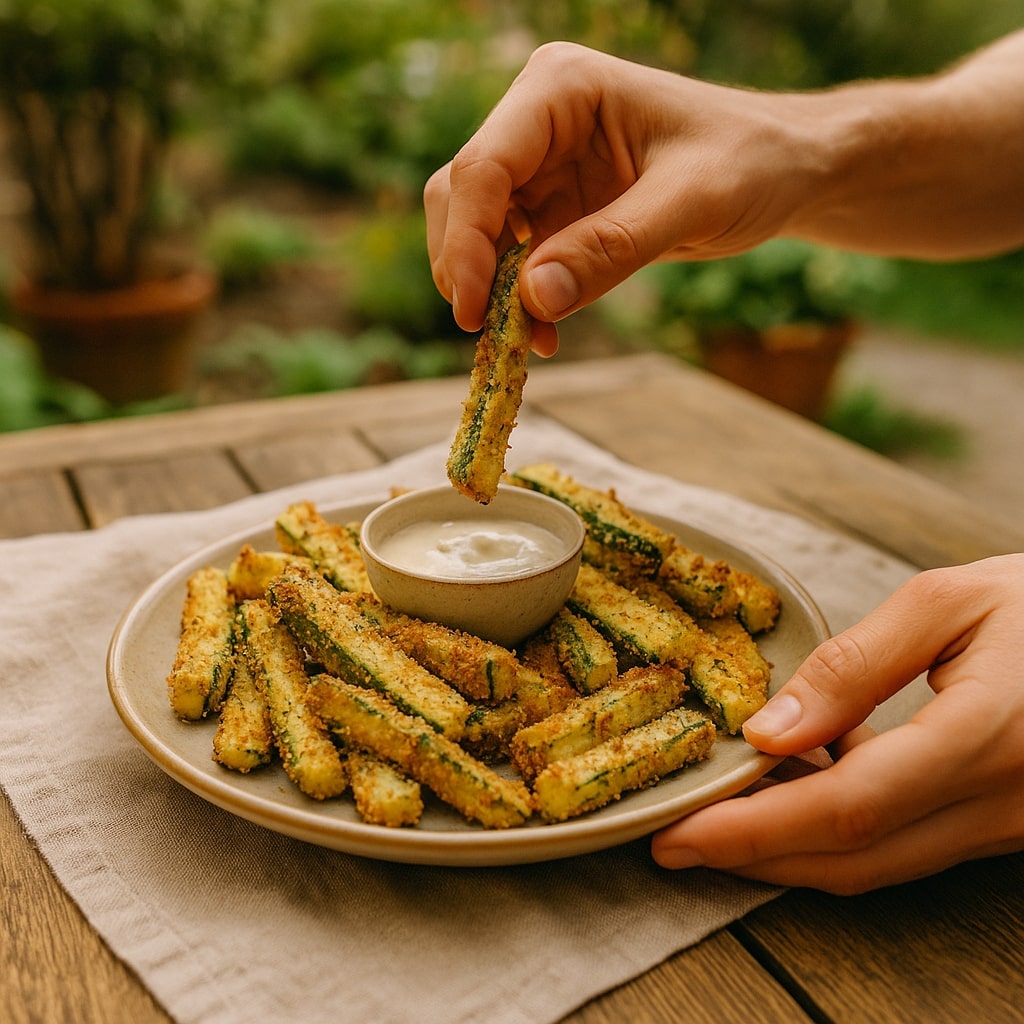 Crispy Parmesan Zucchini Fries