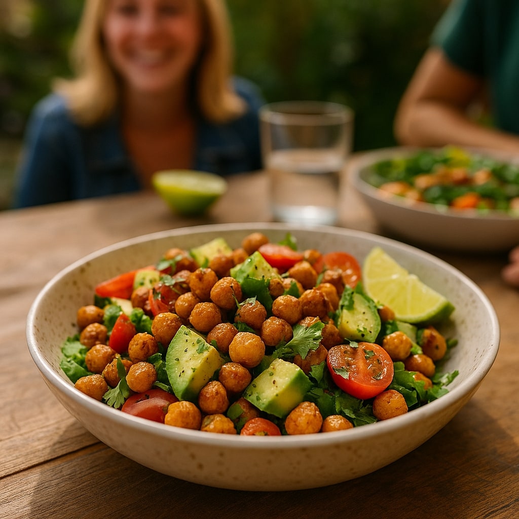 Crispy Chickpea & Avocado Salad