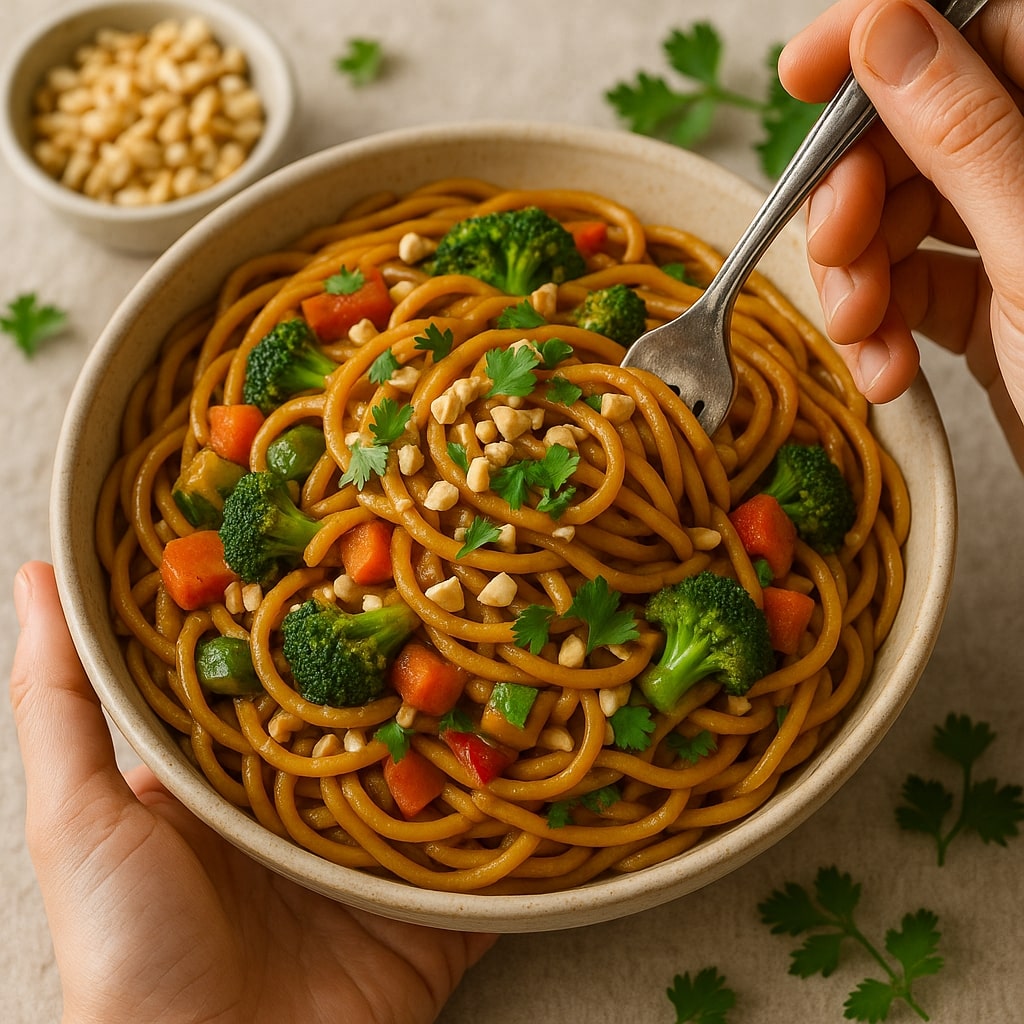Spicy Thai-Inspired Peanut Butter Noodles