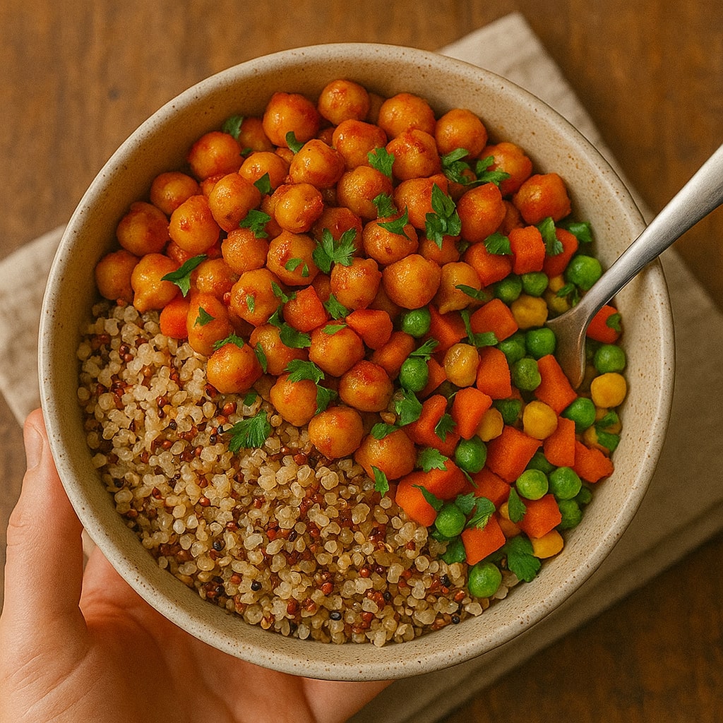 Spicy Harissa Chickpea & Quinoa Bowl