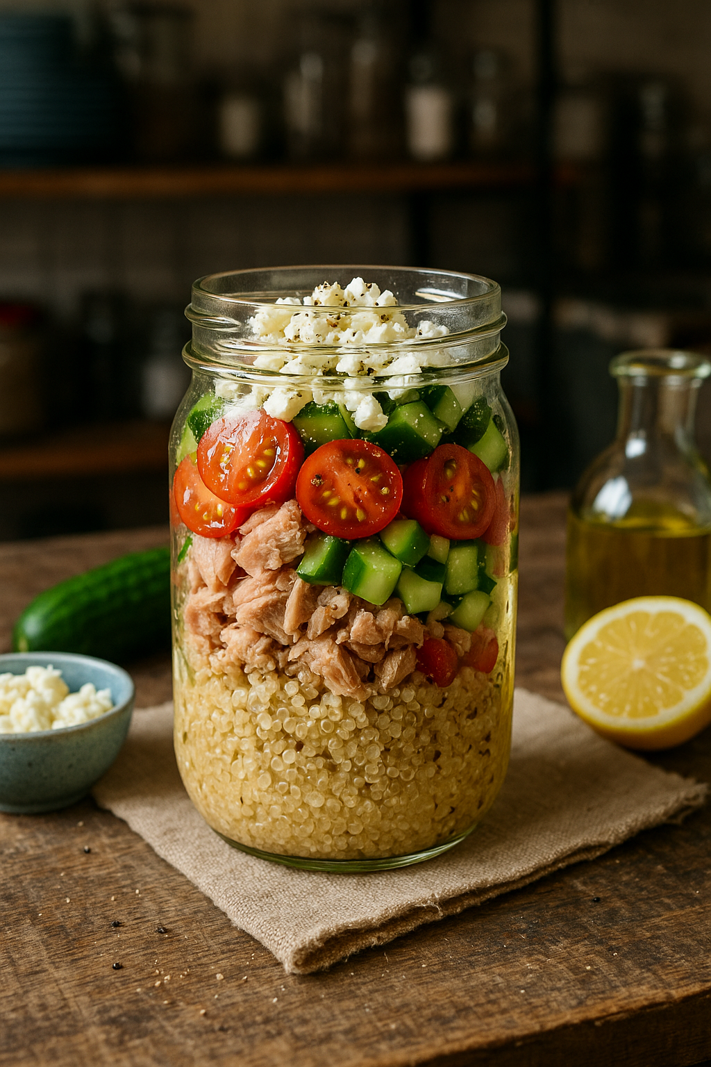 Transit Tuna & Quinoa Power Bowl: 5-Star Flavor in a Hostel Jar