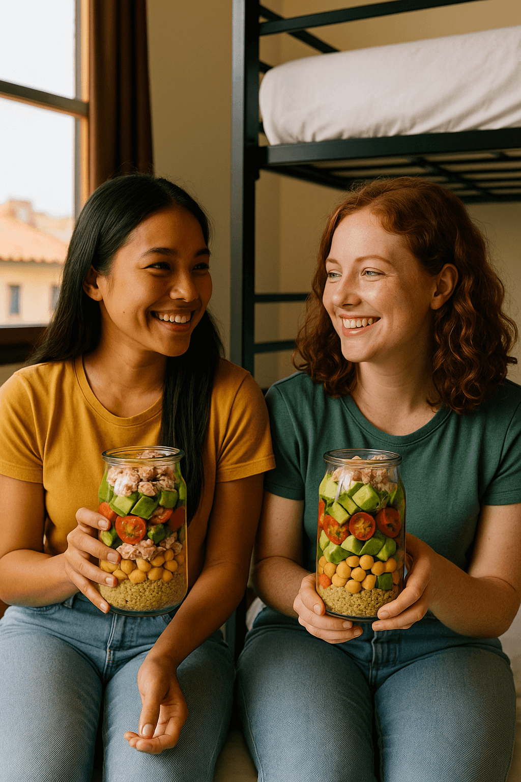 Globetrotter Protein Jar: 7-Ingredient Tuna-Chickpea Power Bowl for Hostel Bites