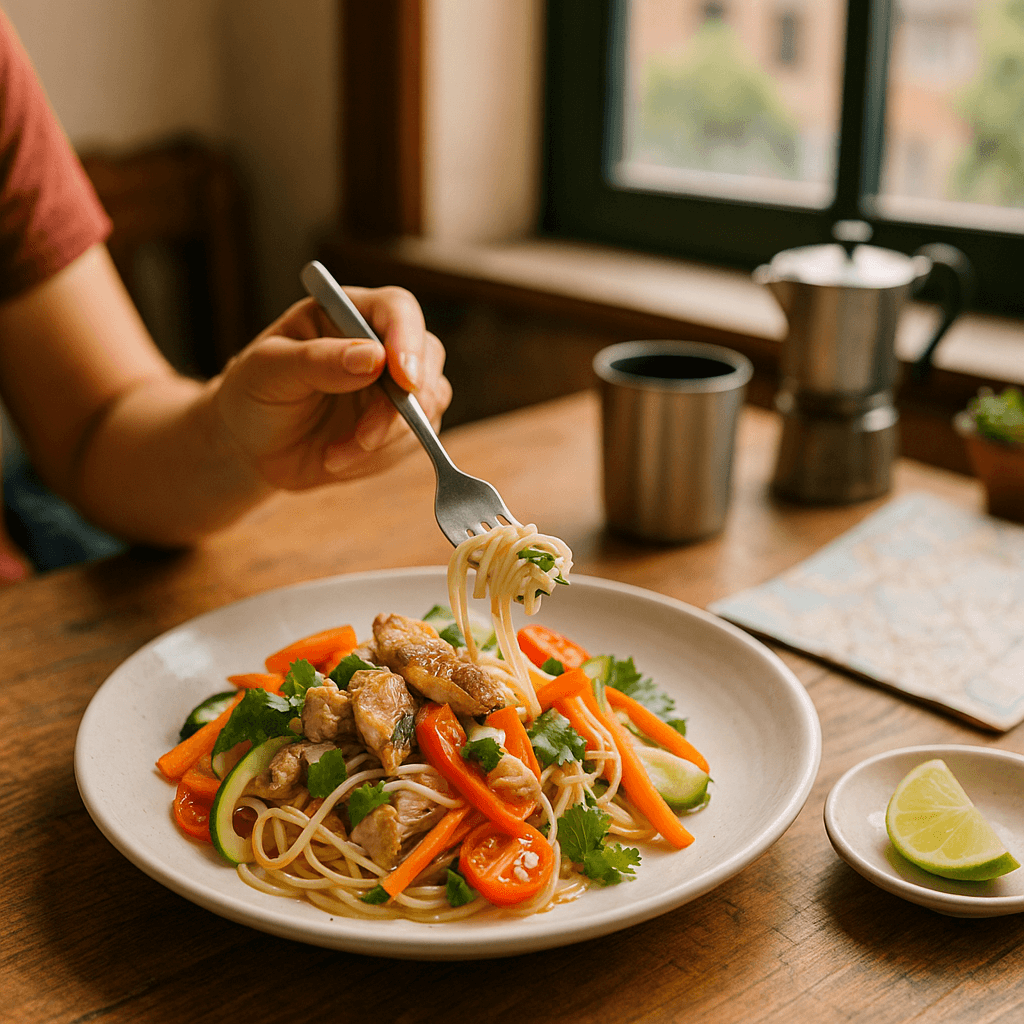 Citrus Sardine Noodle Toss