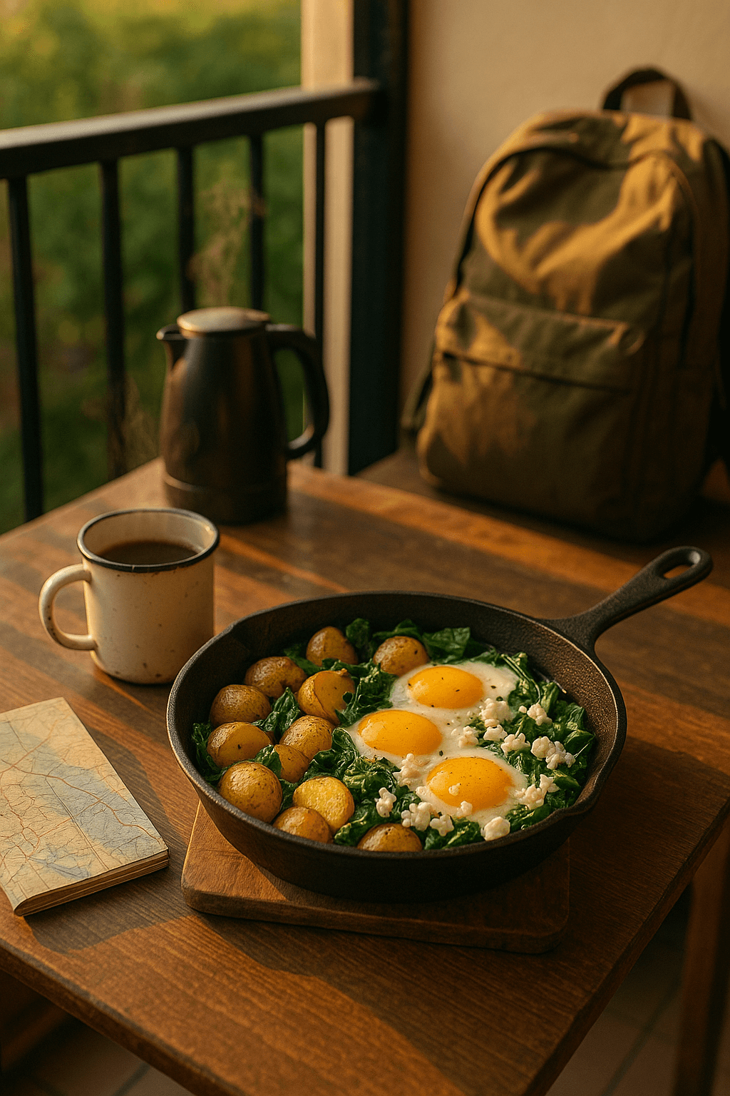 Sunrise Potato & Feta Skillet