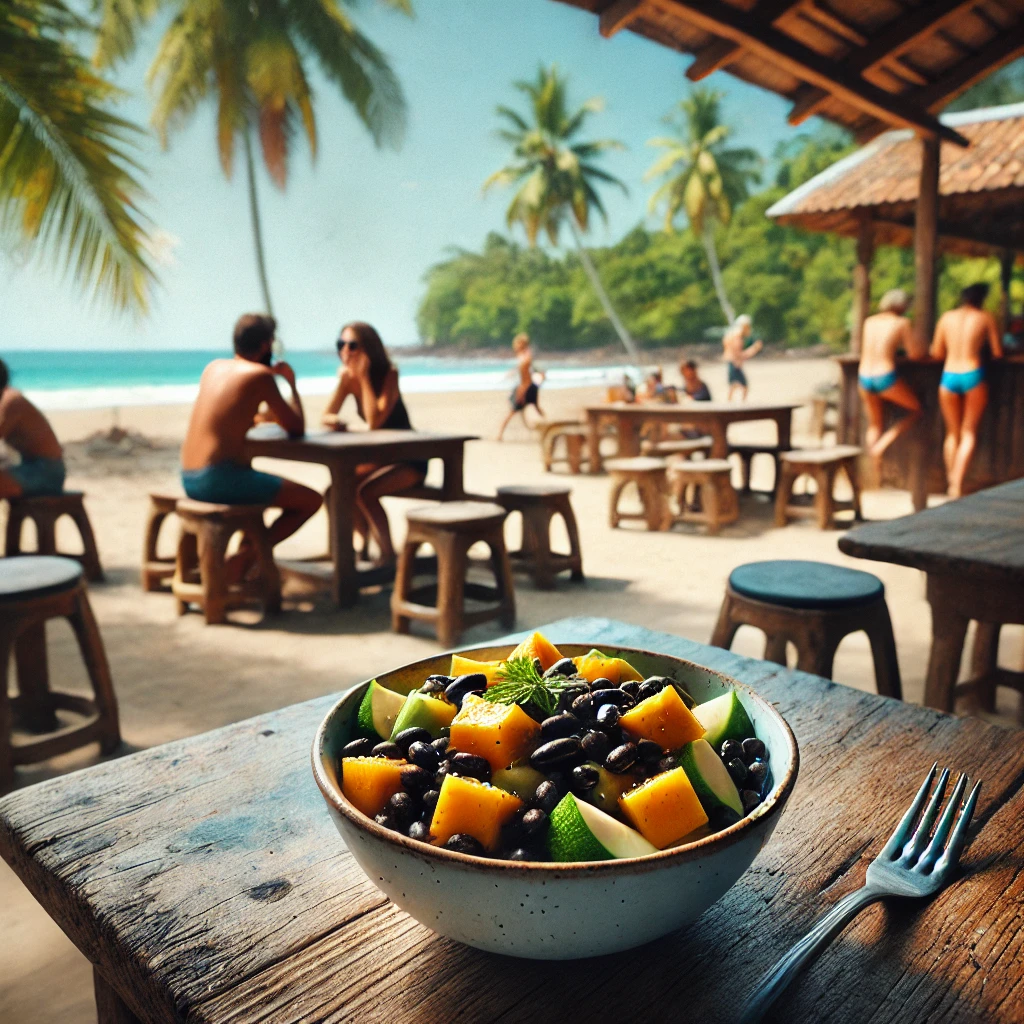 Tropical Mango Black Bean Salad with Coconut Lime Dressing