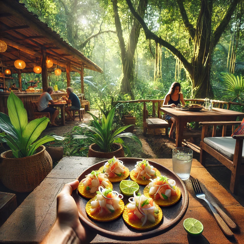 Papaya Lime Ceviche Tostadas