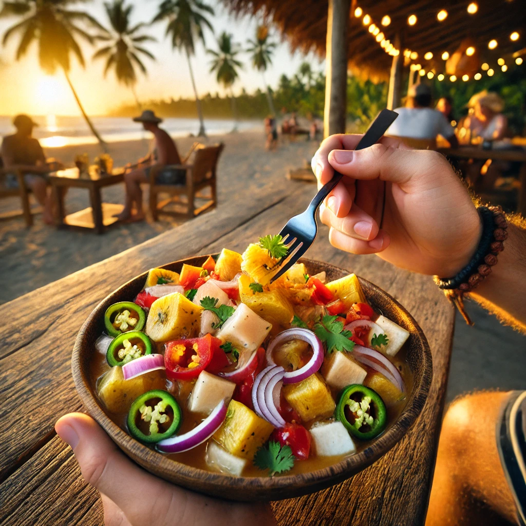 Tropical Plantain Ceviche with Coconut Lime Dressing