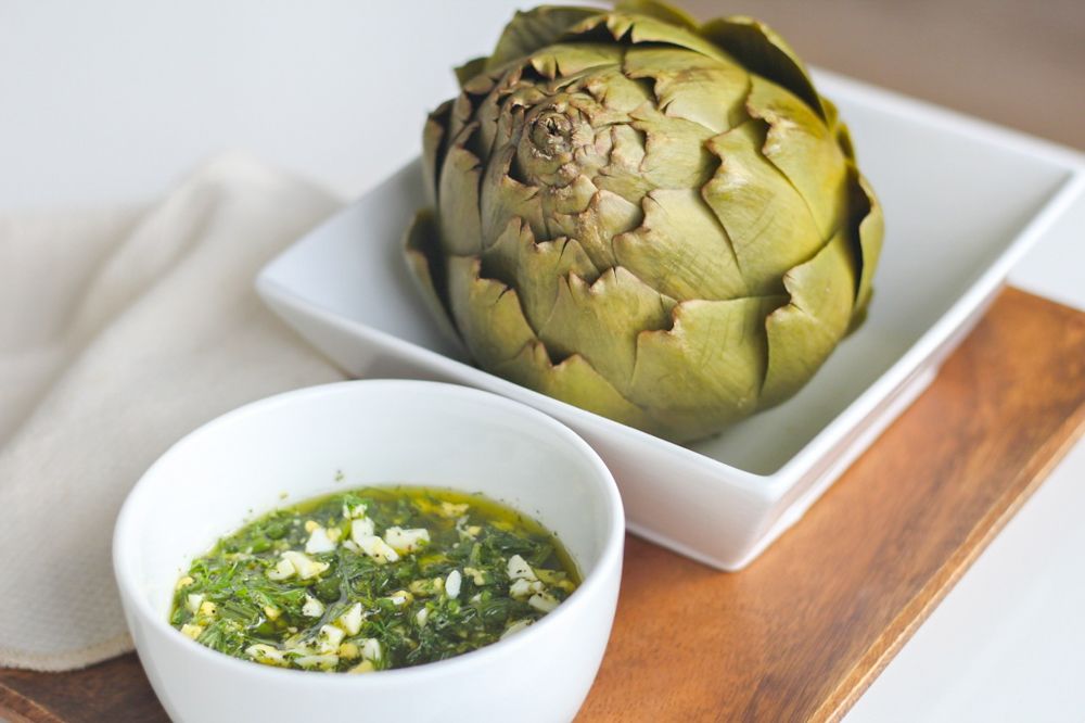 Artichoke with Ravigote Sauce
