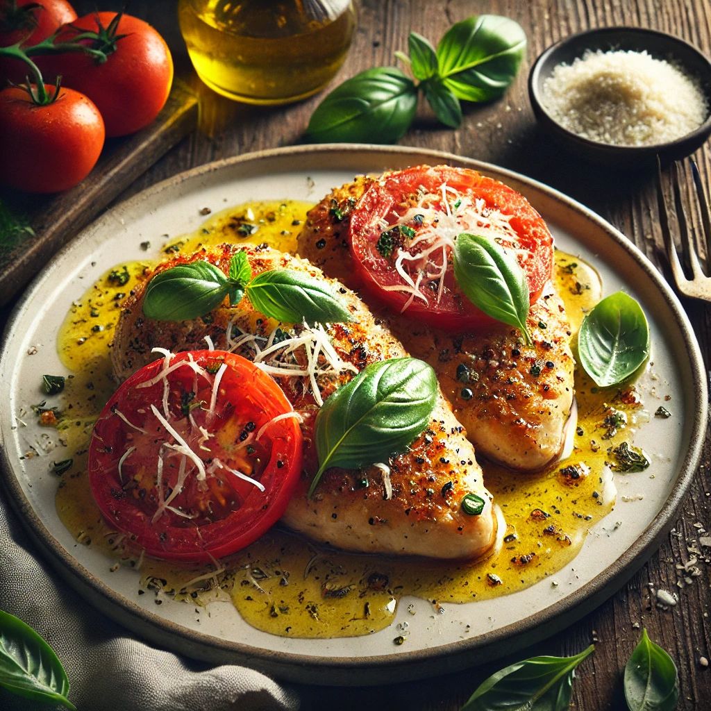 Parmesan-Crusted Tomato Basil Chicken
